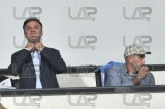 Borislav Mihaylov - president of Bulgarian football union and Yornan Lechkov - Football game - Bulga